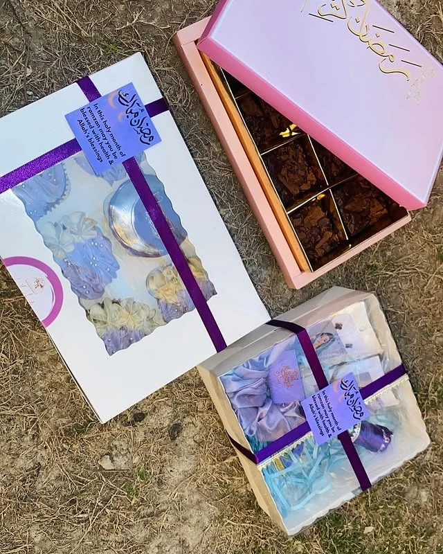 Meethi Eid cupcake box with Elsa theme and dreamy sky decorations for sweet celebrations - Themed Eid Cupcakes Karachi By Whisk And Sift